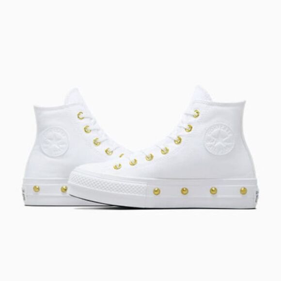 Converse Chuck Taylor All Star Lift Platform Star Studded Sneaker Shoes Size 8 - Picture 12 of 15